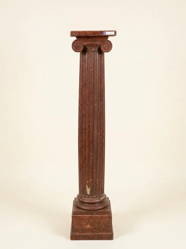 Red marble column