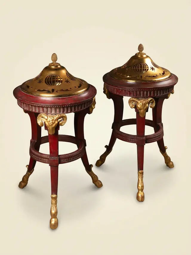 Paar athenischer Räuchertische, um 1820