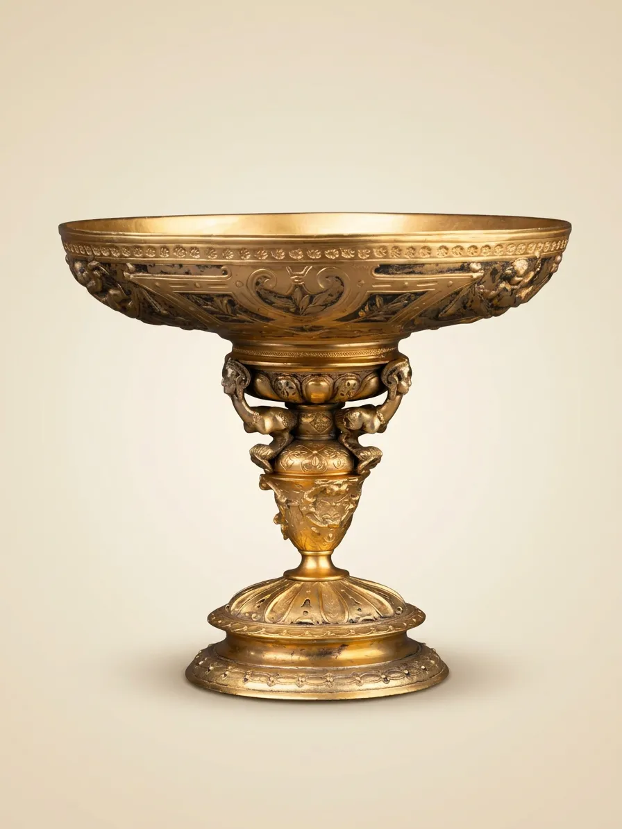 Schale aus vergoldeter Bronze, Renaissance-Stil, 19. Jahrhundert — Vergoldete Bronze — 19. Jahrhundert