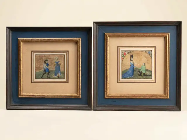 Paire d'enluminures en gouache sur papier vélin, circa 1470
