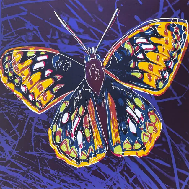 "San Francisco Silverspot Butterfly" from the "Endangered Species", lithography by Andy Warhol (1928-1987)