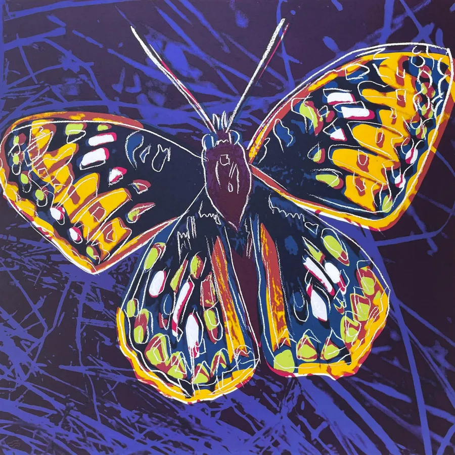 Lithografie « San Francisco Silverspot Butterfly » von Andy Warhol, um 1983 — Andy Warhol — Lithografie, Lenox Museum Board — 20. Jahrhundert