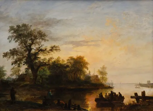 Holländisches Marinestück, Öl auf Holztafel, Joseph Duckort, 1850