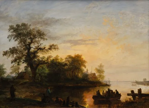 Dutch Seascape, oil on panel, DUCKORT Joseph — DUCKORT Joseph — Oil on panel — 19th century