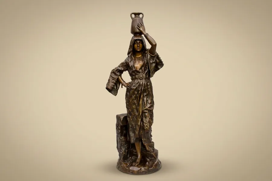 Bronzeskulptur « Rebecca » von Gaston Leroux, Ende des 19. Jahrhunderts — Leroux Gaston — Bronze — 19. Jahrhundert