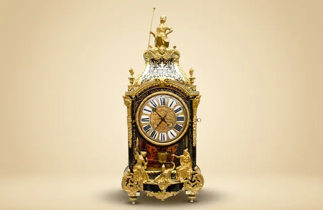 Louis XIV-style cartel clock in Boulle marquetry, second half of the 19th century