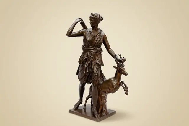 Bronze « Diane de Versailles » par Ferdinand Barbedienne, XIXe siècle