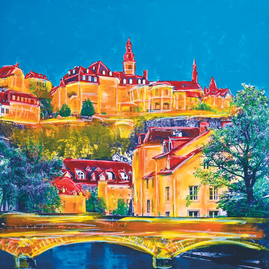 Jacques Schneider, zeitgenössisches Gemälde « Luxembourg Ville » — Jacques SCHNEIDER — 21. Jahrhundert