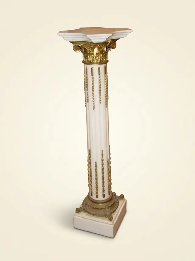 Marble and bronze column