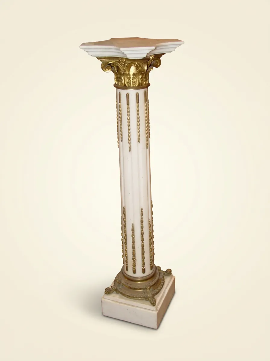 Marble and bronze column — Marble and bronze